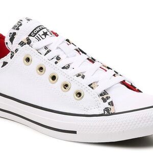 Brand New Converse with red and Leopard Tongue
